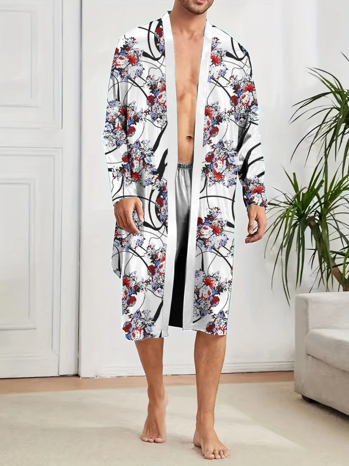 Peignoir imprimé Polyester Homme