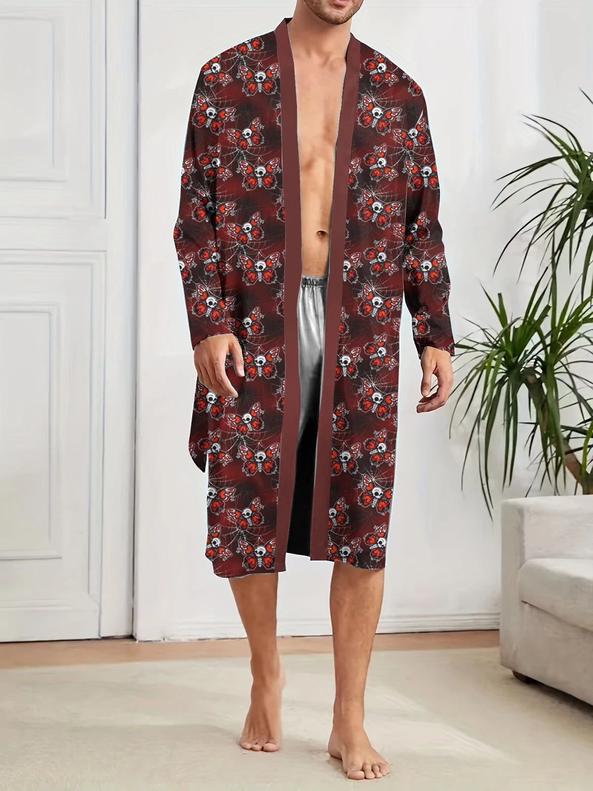 Peignoir imprimé araignée Polyester Homme