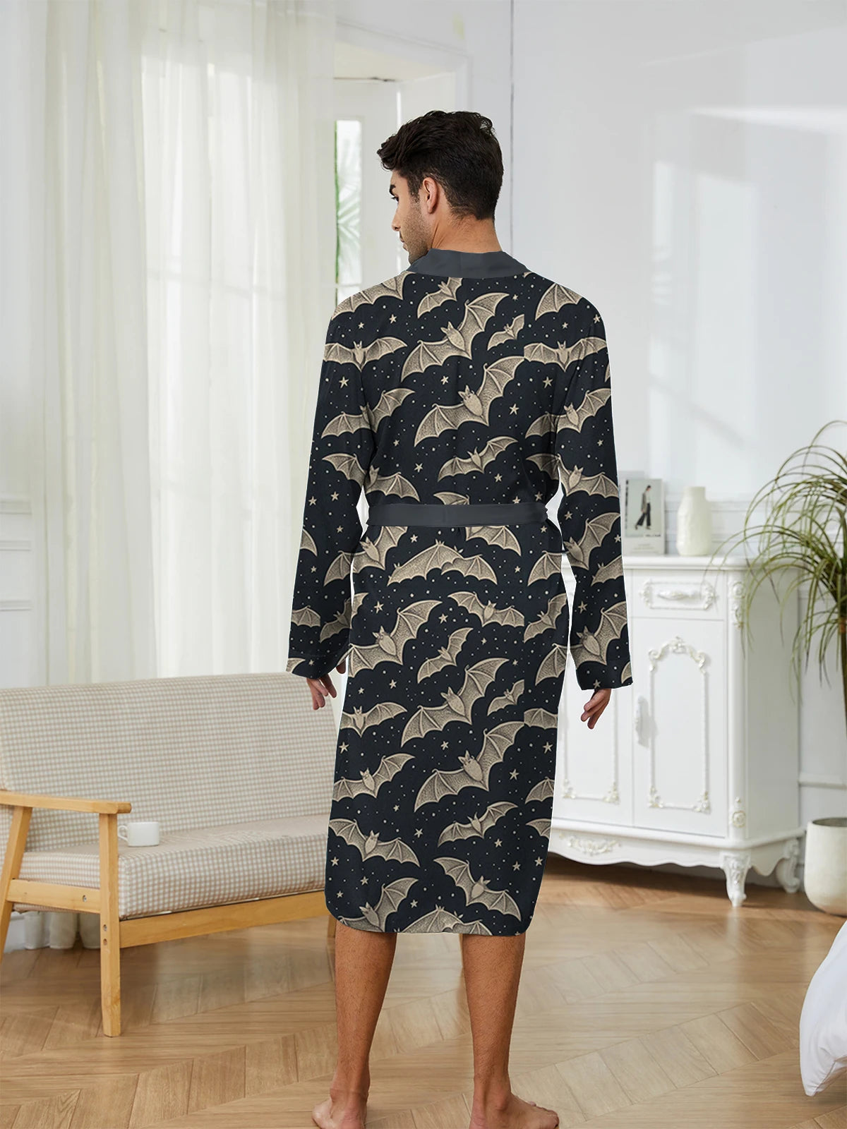 Peignoir imprimé chauve souris Polyester Homme