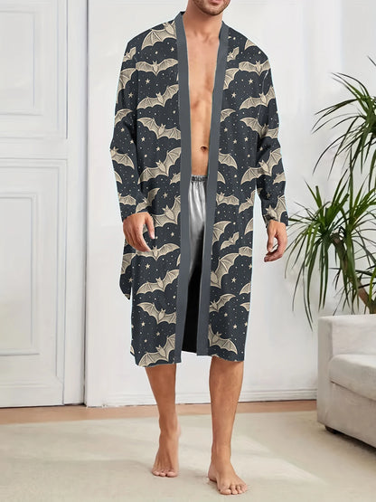 Peignoir imprimé chauve souris Polyester Homme