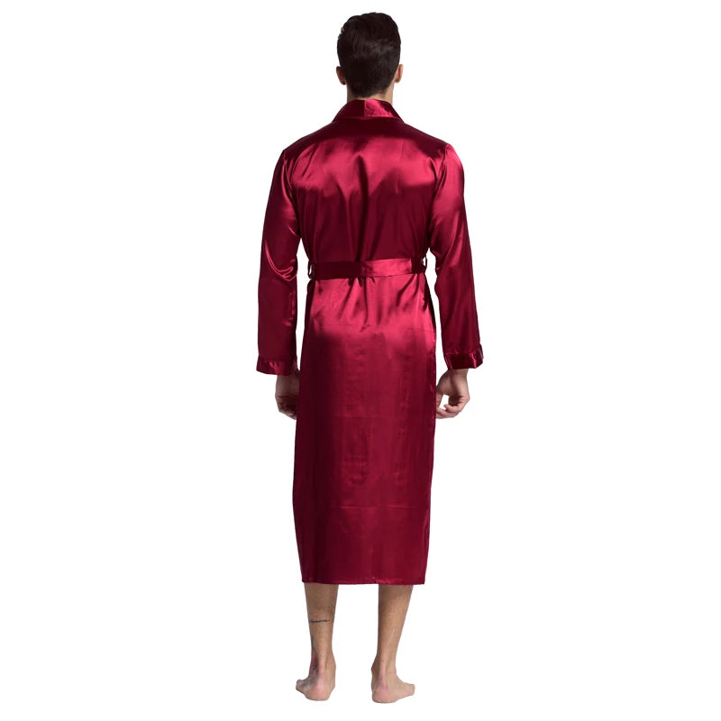 Peignoir long Satin Homme
