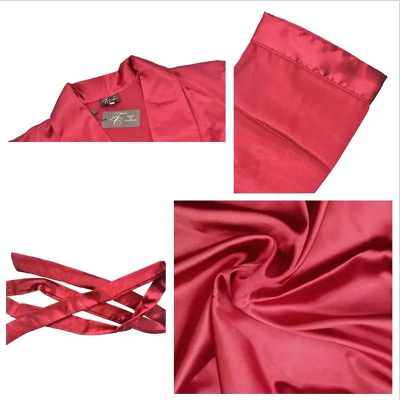 Peignoir long Satin Homme