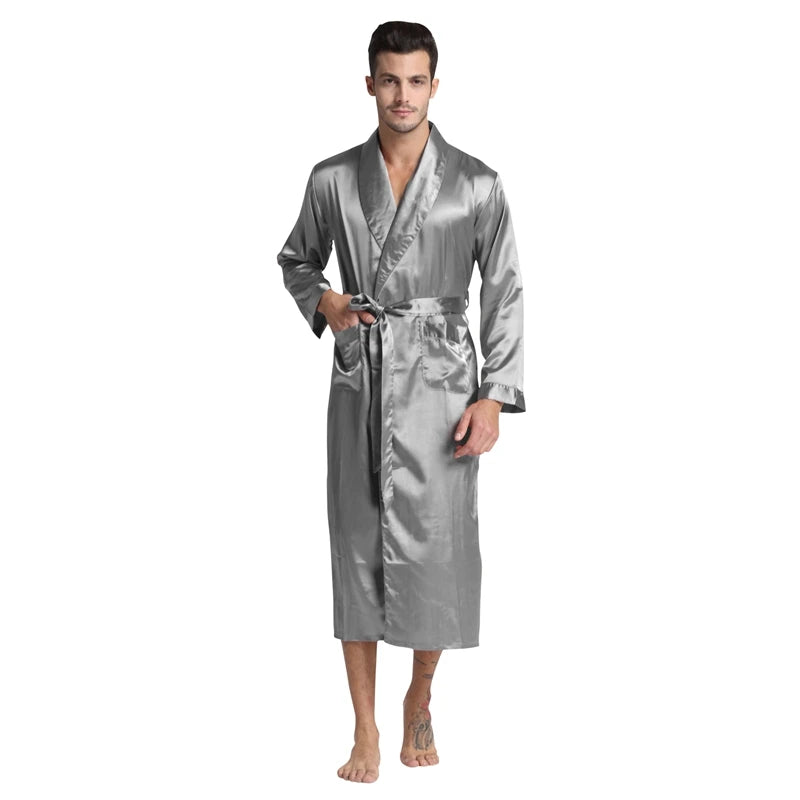 Peignoir long Satin Homme