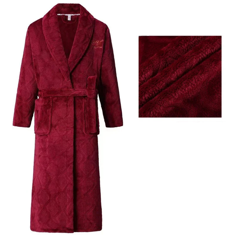 Peignoir long en flanelle pour Homme