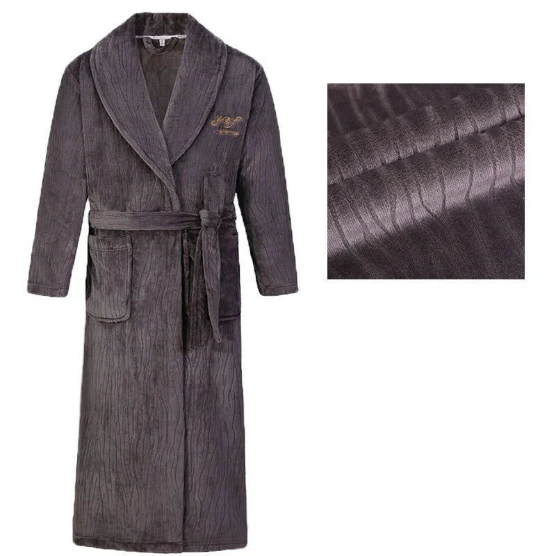 Peignoir long en flanelle pour Homme