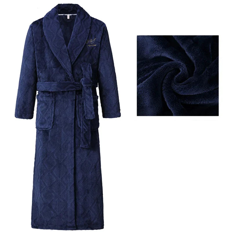 Peignoir long en flanelle pour Homme