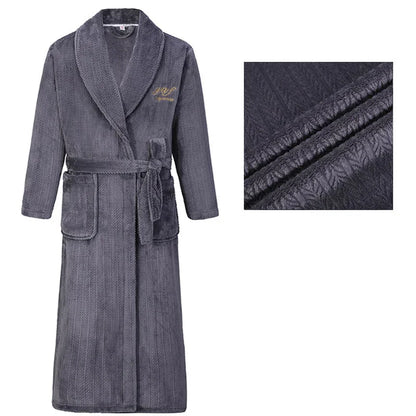 Peignoir long en flanelle pour Homme