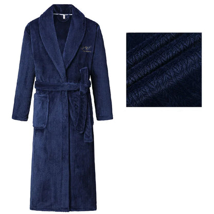 Peignoir long en flanelle pour Homme