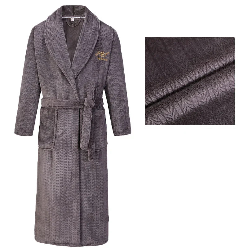 Peignoir long en flanelle pour Homme