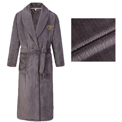 Peignoir long en flanelle pour Homme