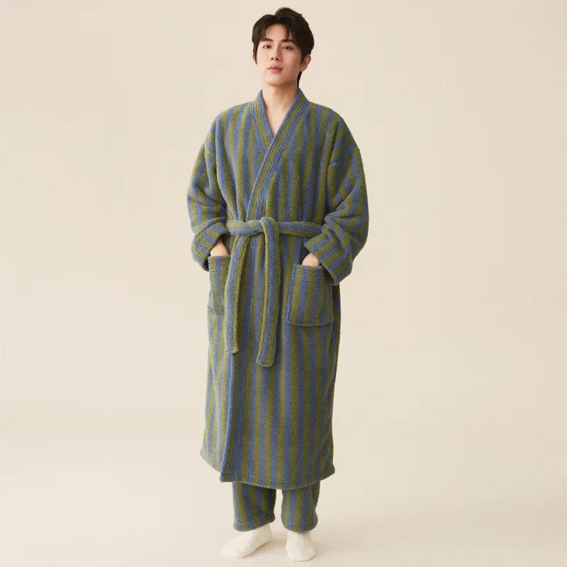 Peignoir + pantalon Homme Flanelle Polyester
