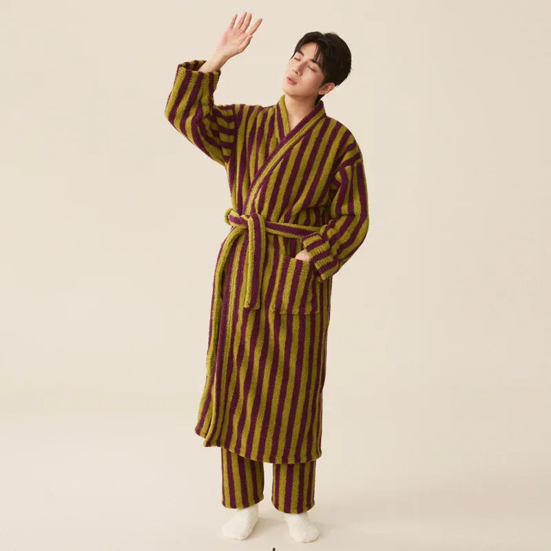 Peignoir + pantalon Homme Flanelle Polyester