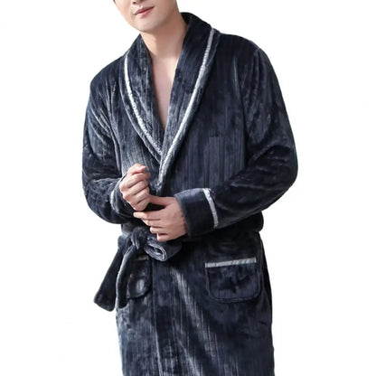 Peignoir polaire corail homme