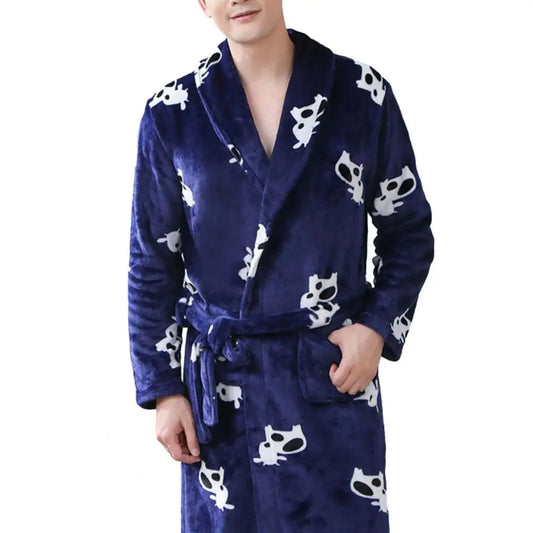 Peignoir polaire corail homme