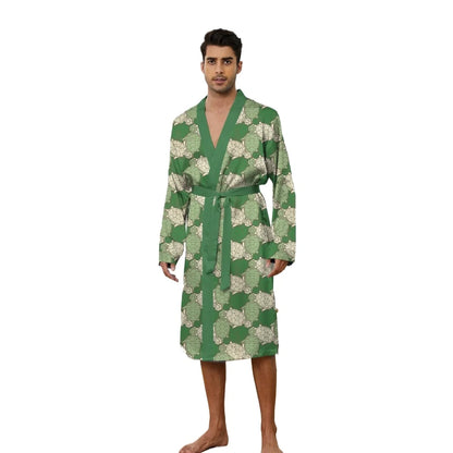 Peignoir printemps/automne imprimé Polyester Homme