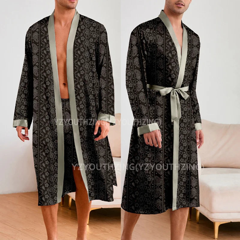 Peignoir satin soie glacée Homme