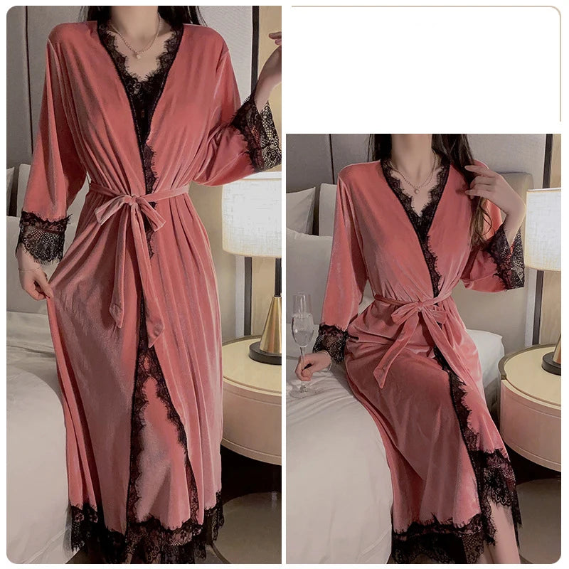Peignoir sexy Velours Polyester Femme