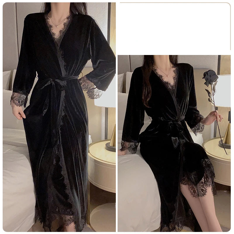 Peignoir sexy Velours Polyester Femme