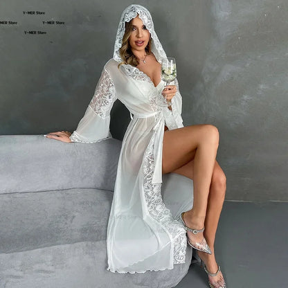 Peignoir sexy et luxueux Satin Polyester Femme