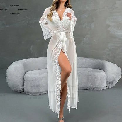 Peignoir sexy et luxueux Satin Polyester Femme