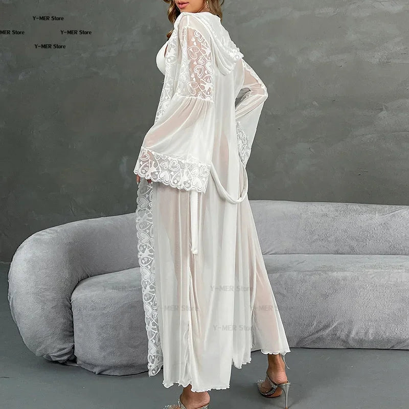 Peignoir sexy et luxueux Satin Polyester Femme