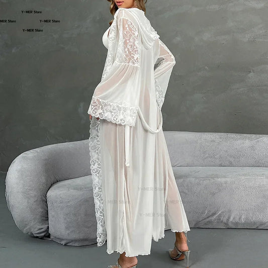 Peignoir sexy et luxueux Satin Polyester Femme