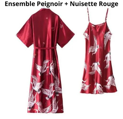Peignoir/Nuisette Femme Soie Glacée