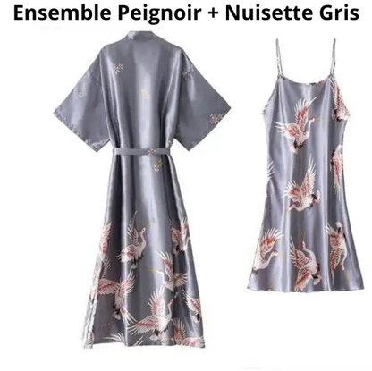 Peignoir/Nuisette Femme Soie Glacée