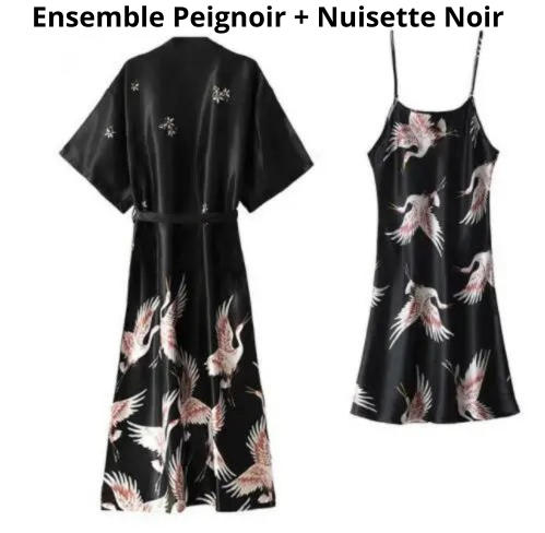 Peignoir/Nuisette Femme Soie Glacée