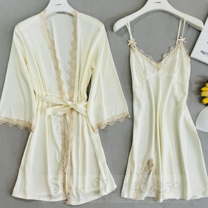 Peignoir/Nuisette sexy Satin Polyester Femme