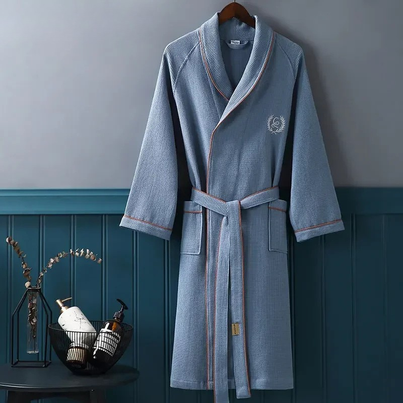 Peignoir de Bain Unisexe Coton Gaufré Premium