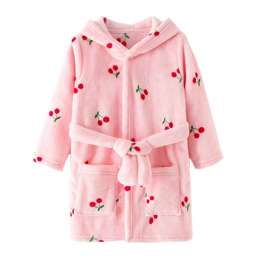 Peignoir Flanelle Enfant Unisexe Cerise