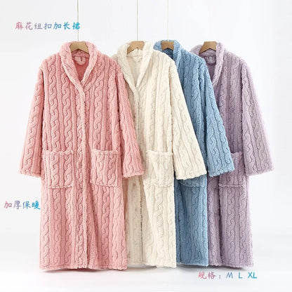 Peignoir Automne/Hiver Flanelle Polyester Unisexe