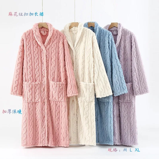 Peignoir Automne/Hiver Flanelle Polyester Unisexe