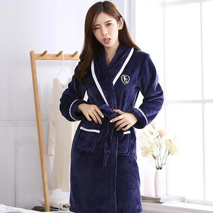 Peignoir de Bain Flanelle/Polaire Hiver Polyester Femme