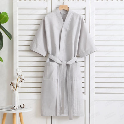 Peignoir 100% Coton gaufré unisexe