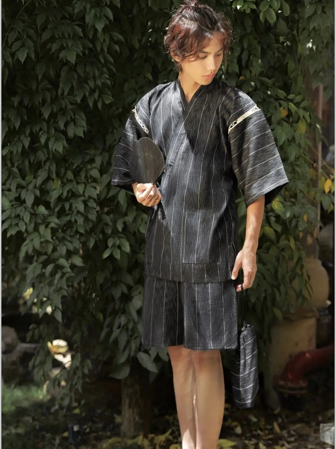 Kimono Japonais 2 pièces polyester Homme