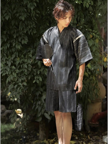 Kimono Japonais 2 pièces polyester Homme
