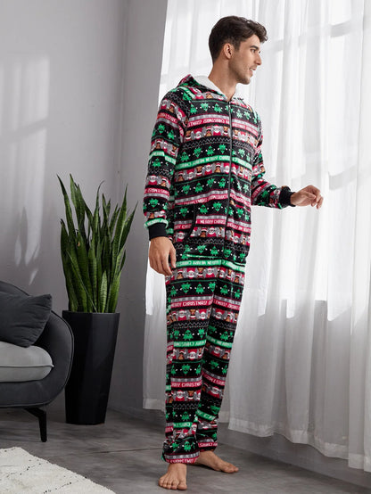 Pyjama 1 Pièce Noël Homme Flanelle