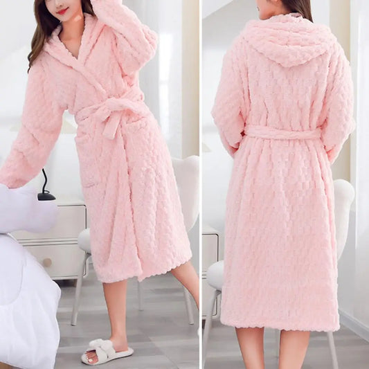 Peignoir Polaire Corail/Flanelle Femme