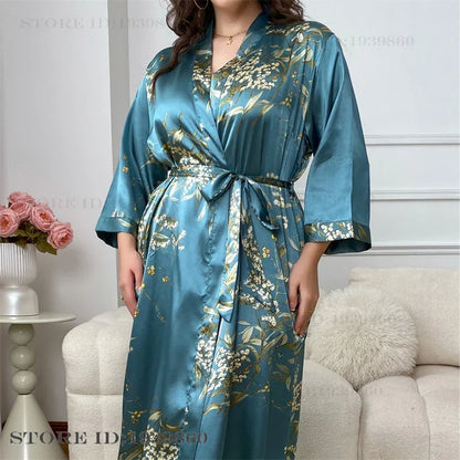 Peignoir soie glacée petite et grande taille Femme