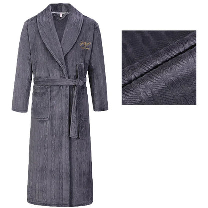 Peignoir long en flanelle pour Homme