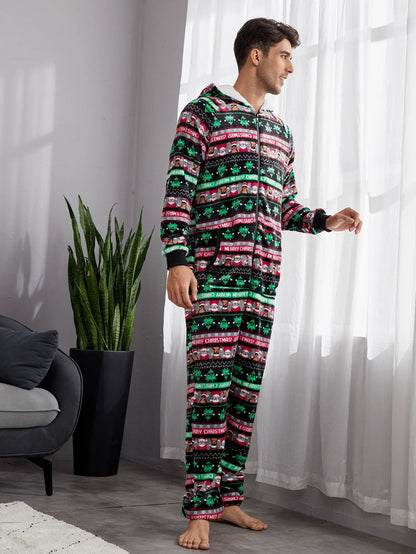 Pyjama 1 Pièce Noël Homme Flanelle