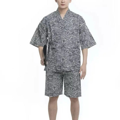 Kimono Japonais 2 pièces polyester Homme