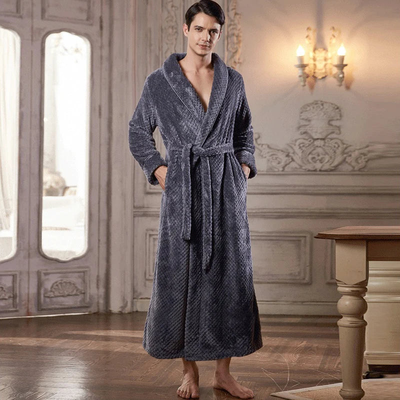 Peignoir flanelle style Jacquard homme et femme