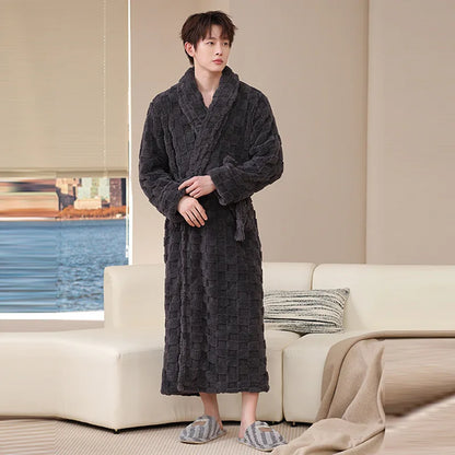 Peignoir flanelle polyester Homme