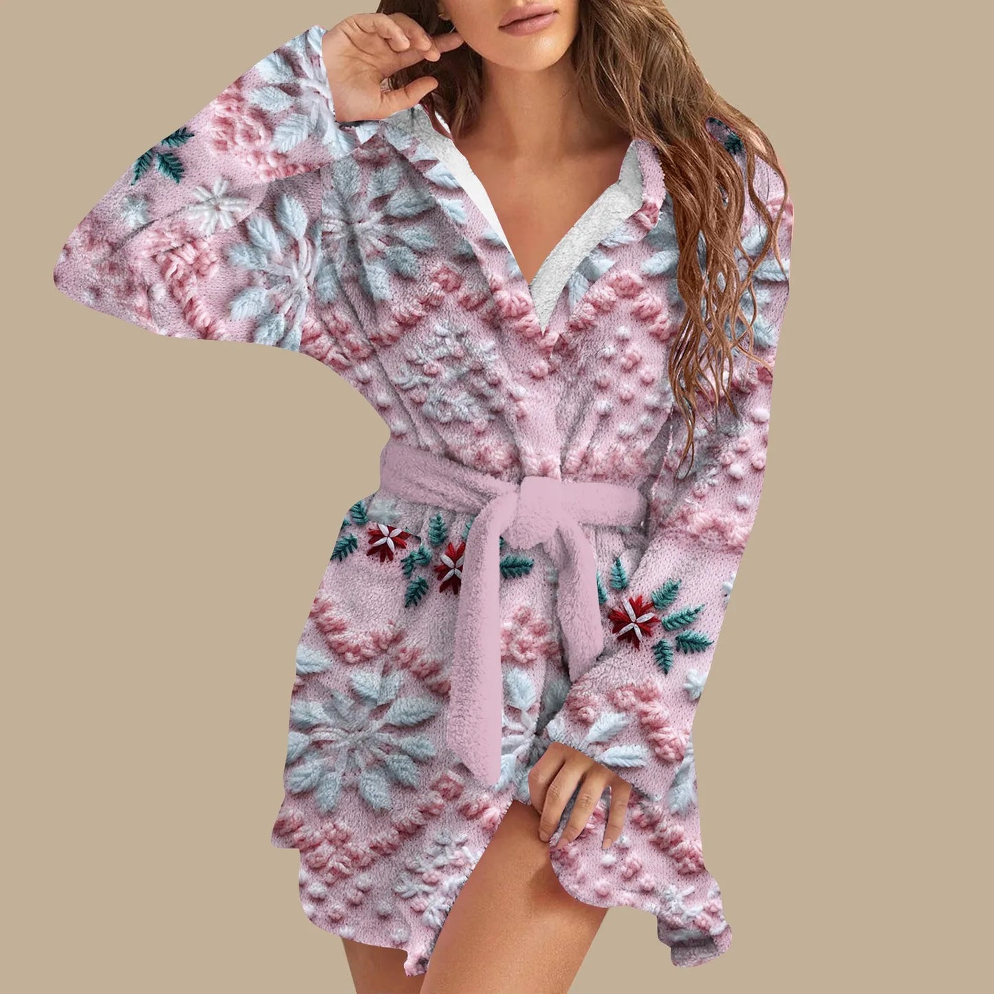 Peignoir Noël Court Femme