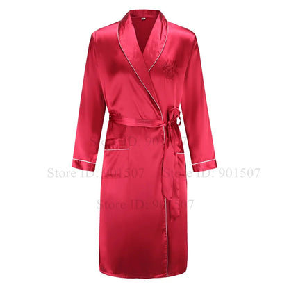 Peignoir 2 pièces satin polyester Homme