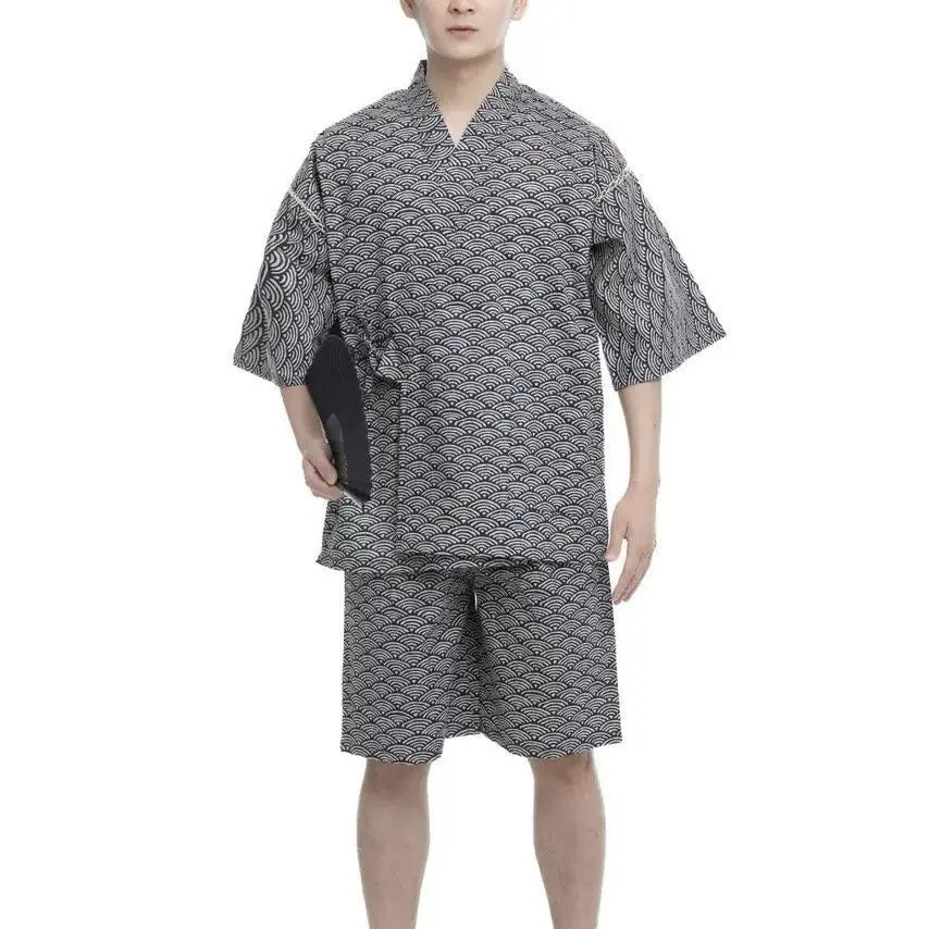Kimono Japonais 2 pièces polyester Homme