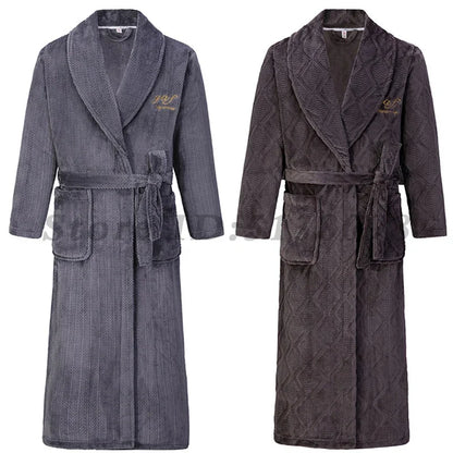 Peignoir long en flanelle pour Homme